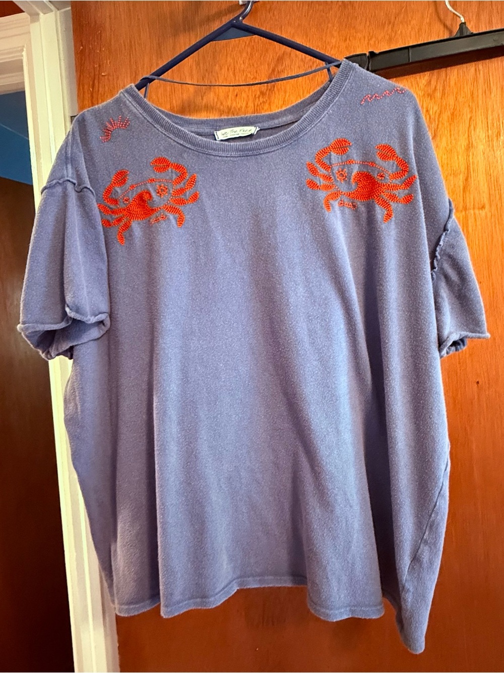 We The Free harder to find Crab Embroidered Top Large